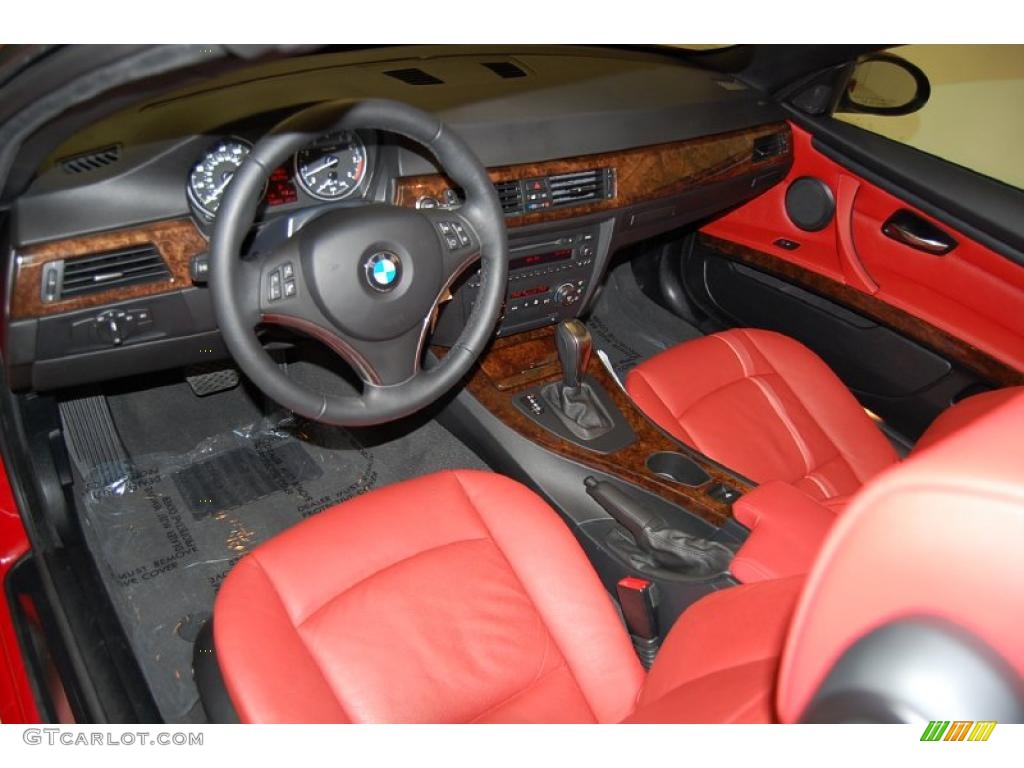 2008 3 Series 328i Convertible - Crimson Red / Coral Red/Black photo #17