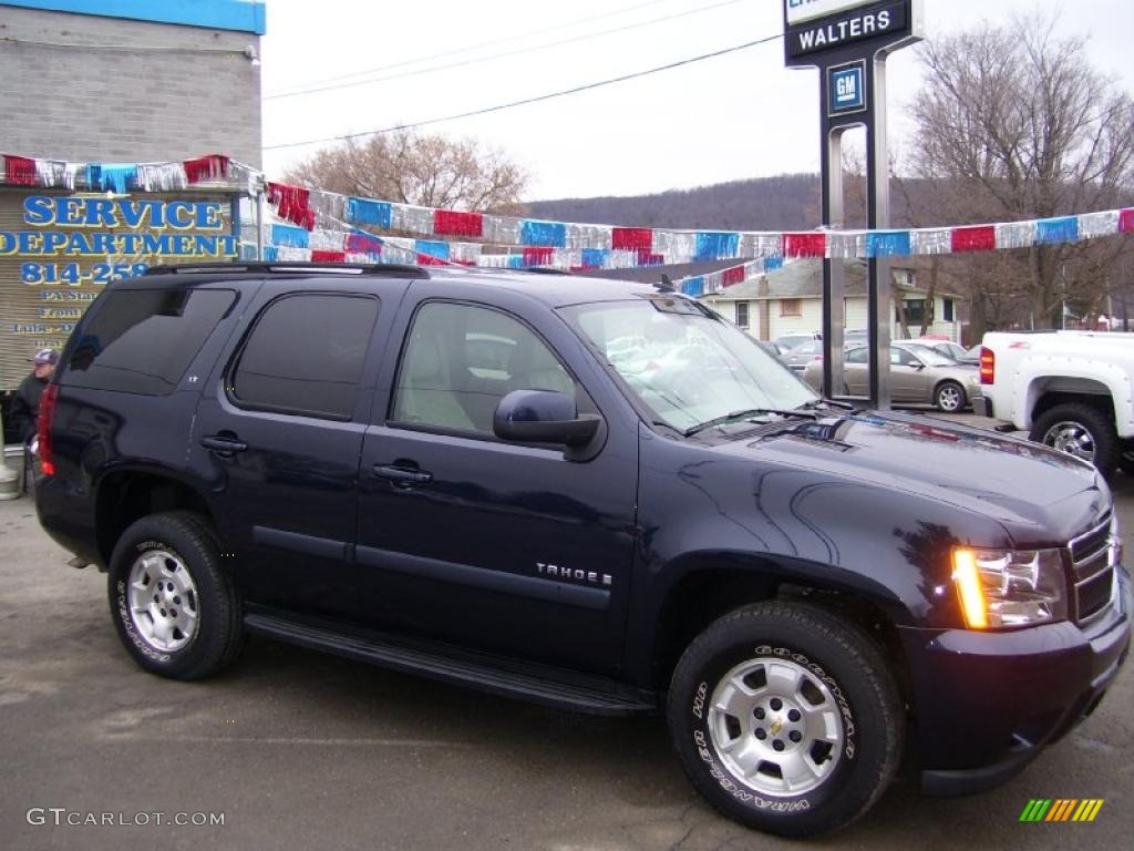 2007 Tahoe LT 4x4 - Dark Blue Metallic / Dark Titanium/Light Titanium photo #3