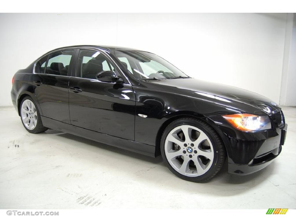 2008 3 Series 335i Sedan - Black Sapphire Metallic / Black photo #2