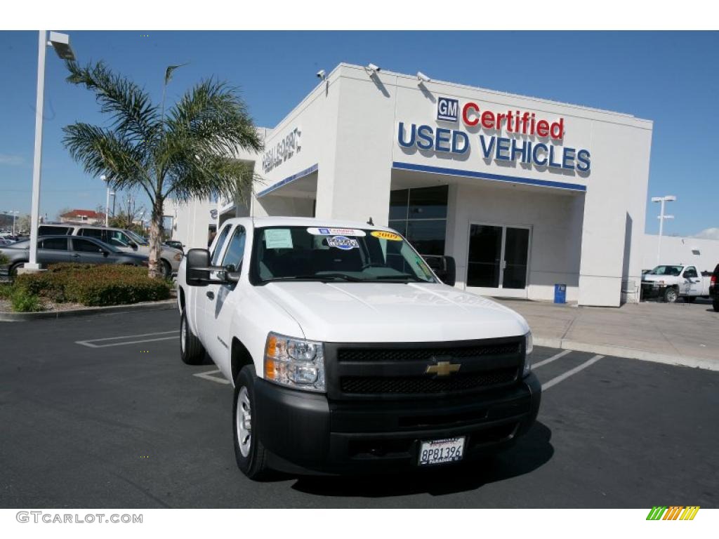 2009 Silverado 1500 Extended Cab - Summit White / Dark Titanium photo #2