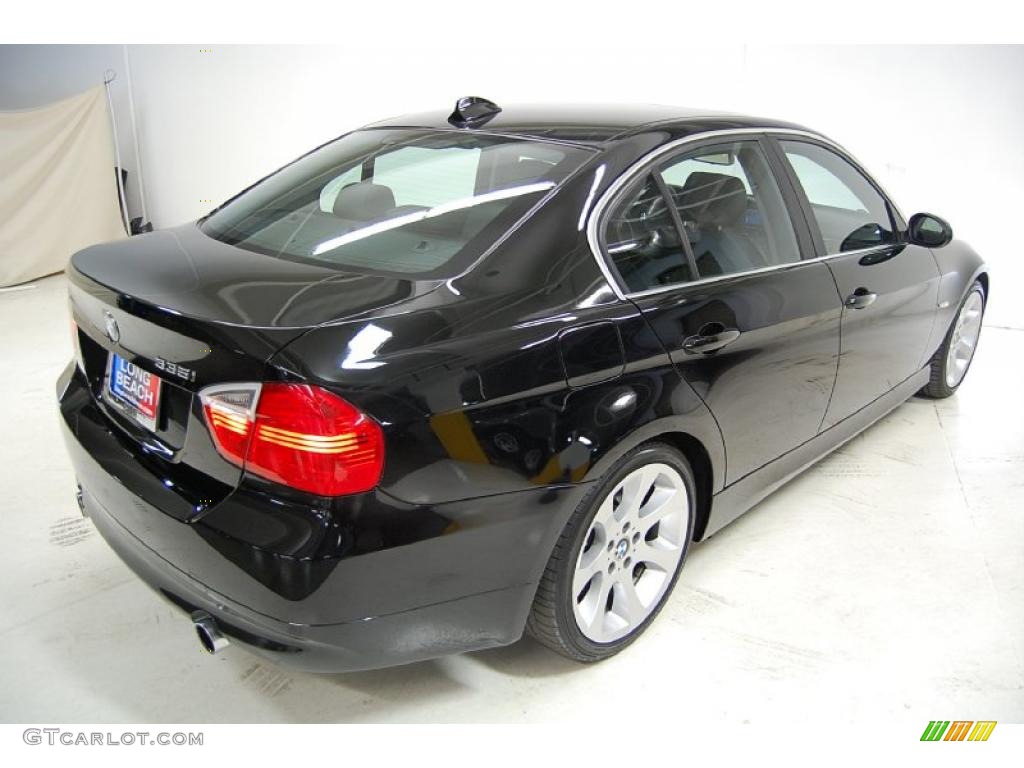 2008 3 Series 335i Sedan - Black Sapphire Metallic / Black photo #6