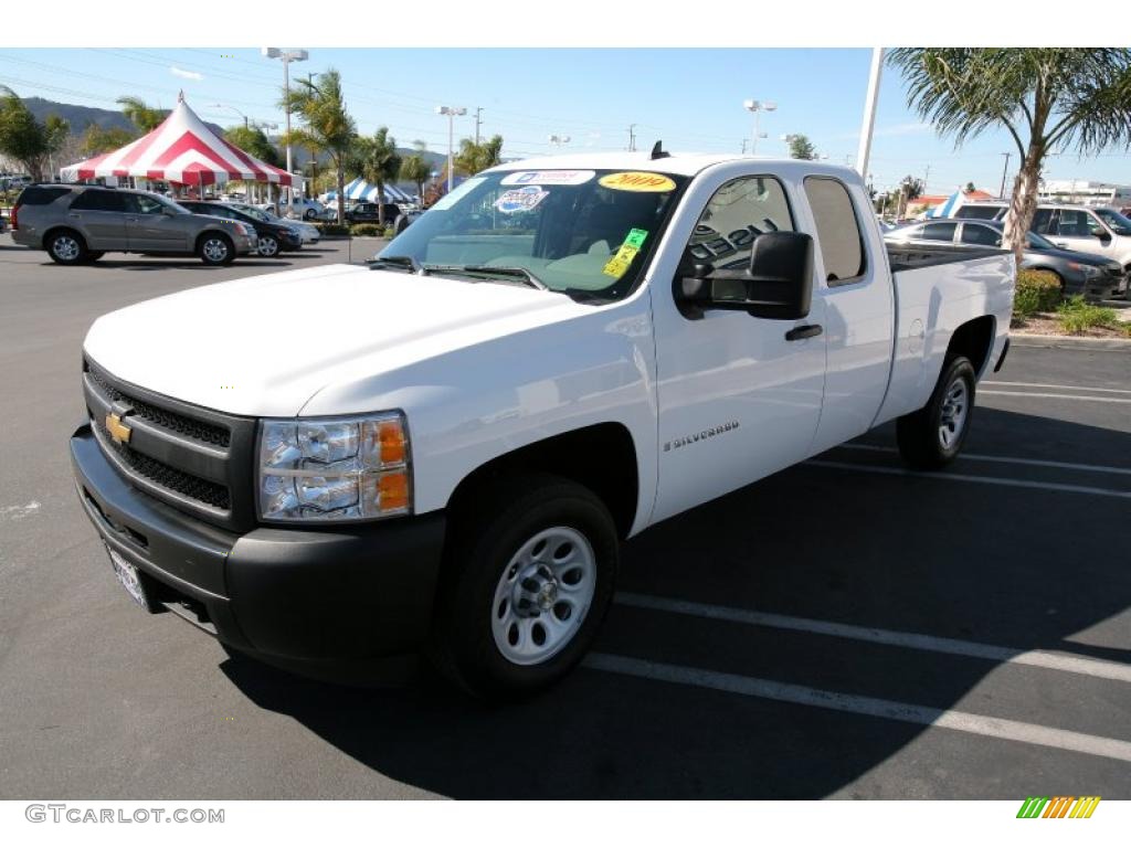 2009 Silverado 1500 Extended Cab - Summit White / Dark Titanium photo #5
