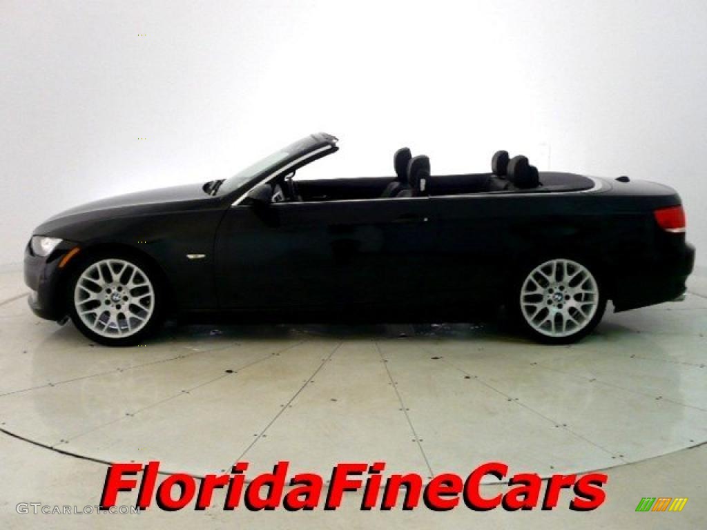 2007 3 Series 328i Convertible - Black Sapphire Metallic / Black photo #3