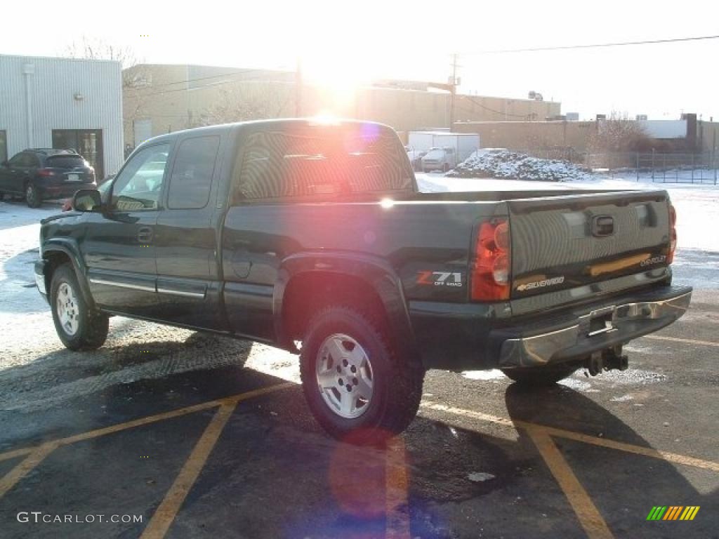 2004 Silverado 1500 Z71 Extended Cab 4x4 - Dark Green Metallic / Tan photo #5