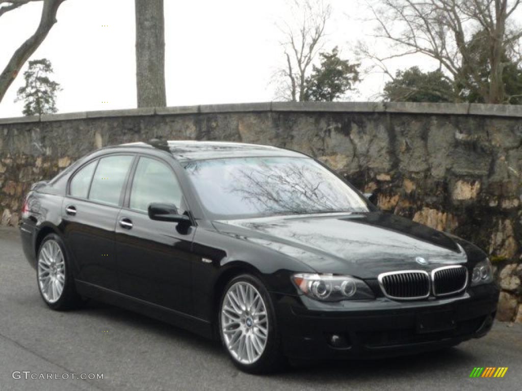 2007 7 Series 750i Sedan - Black Sapphire Metallic / Natural Brown photo #1