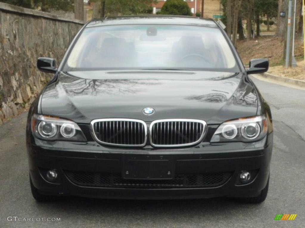 2007 7 Series 750i Sedan - Black Sapphire Metallic / Natural Brown photo #3