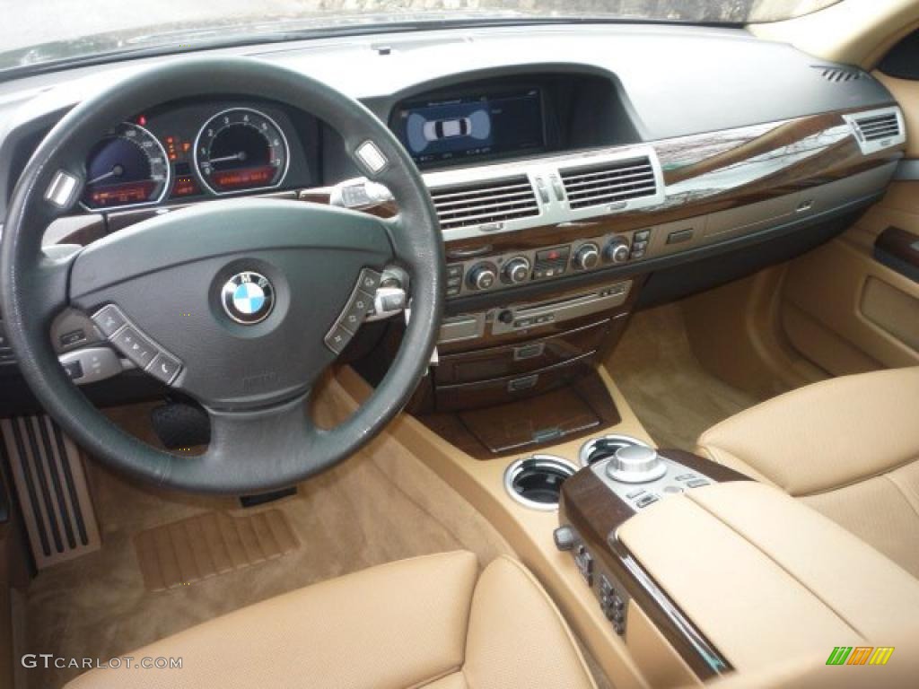 2007 7 Series 750i Sedan - Black Sapphire Metallic / Natural Brown photo #7