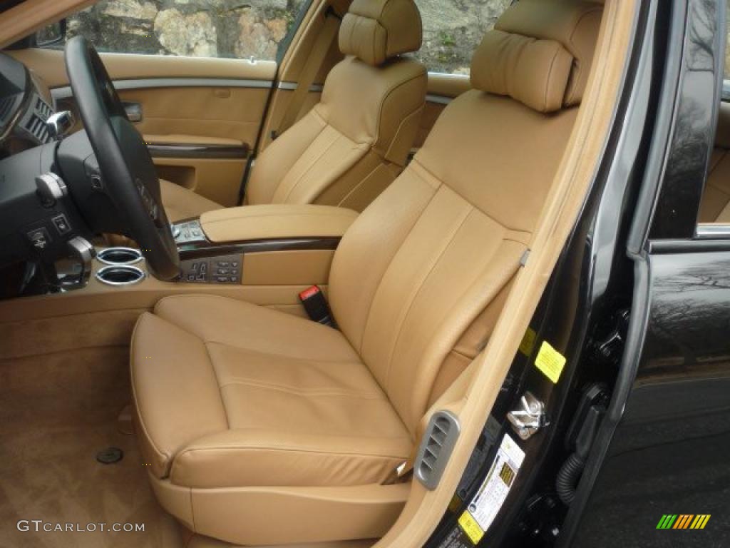 2007 7 Series 750i Sedan - Black Sapphire Metallic / Natural Brown photo #8