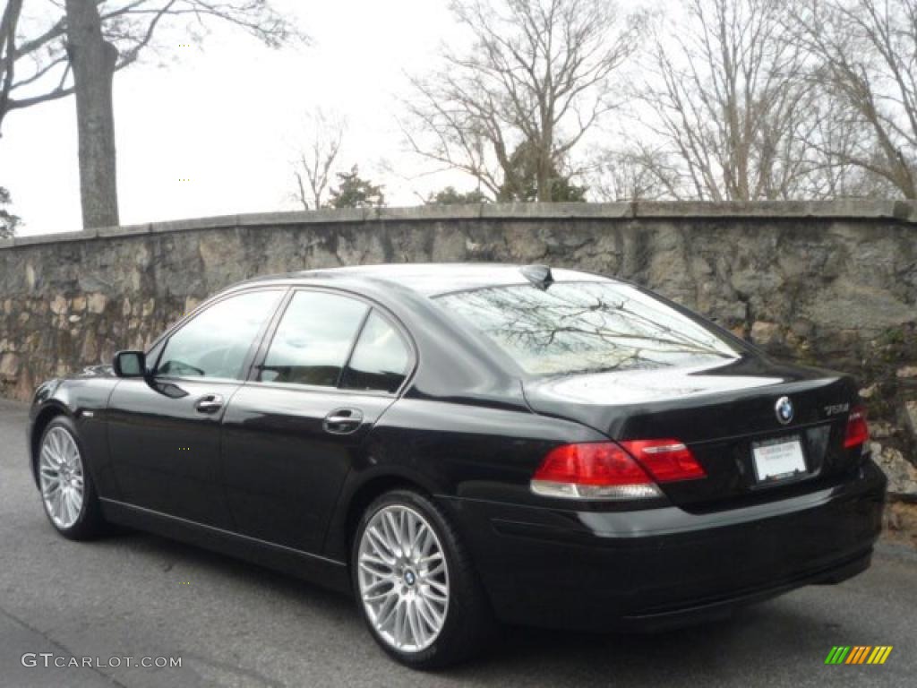 2007 7 Series 750i Sedan - Black Sapphire Metallic / Natural Brown photo #11
