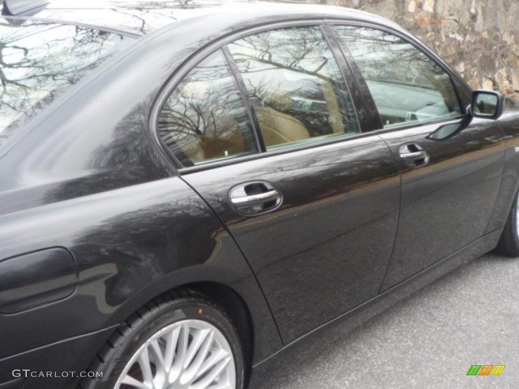 2007 7 Series 750i Sedan - Black Sapphire Metallic / Natural Brown photo #13