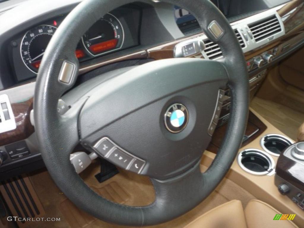2007 7 Series 750i Sedan - Black Sapphire Metallic / Natural Brown photo #18