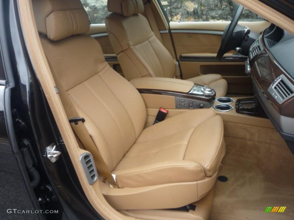 2007 7 Series 750i Sedan - Black Sapphire Metallic / Natural Brown photo #21