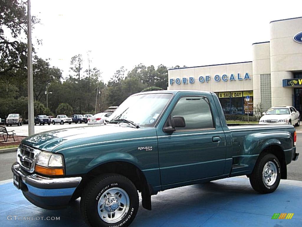 1998 Ranger XL Regular Cab - Pacific Green Metallic / Medium Graphite photo #1