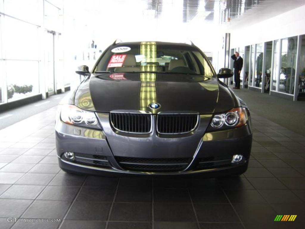 2008 3 Series 328xi Wagon - Sparkling Graphite Metallic / Beige Dakota Leather photo #7