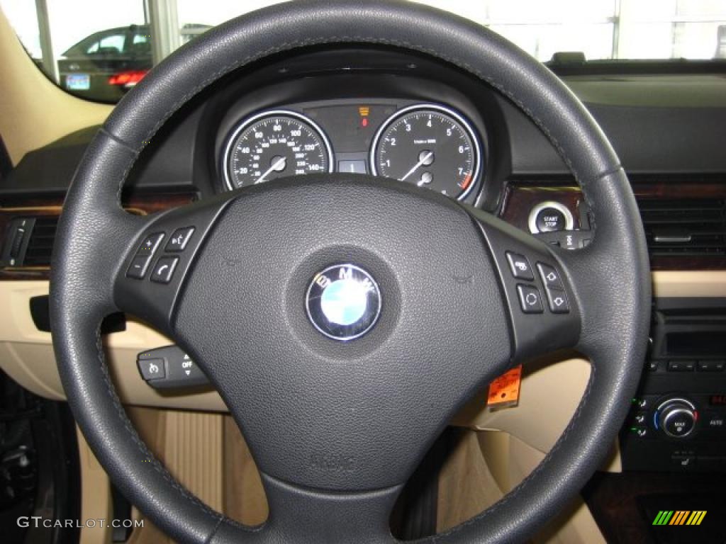2008 3 Series 328xi Wagon - Sparkling Graphite Metallic / Beige Dakota Leather photo #19