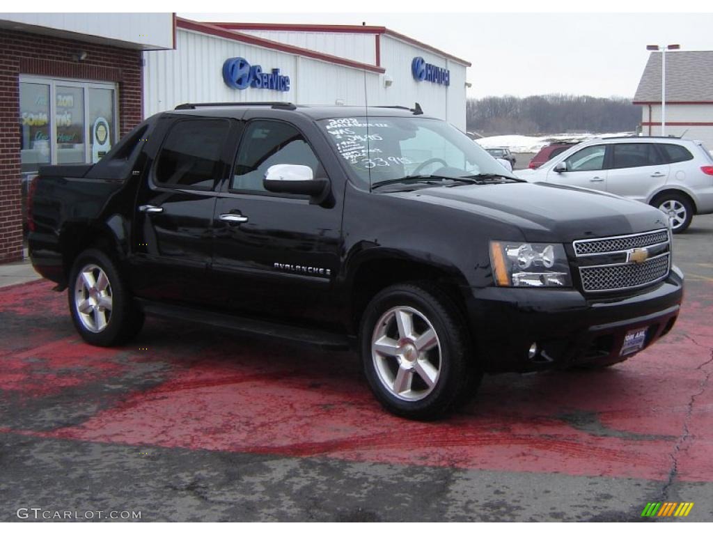 2008 Avalanche LTZ 4x4 - Black / Ebony photo #7