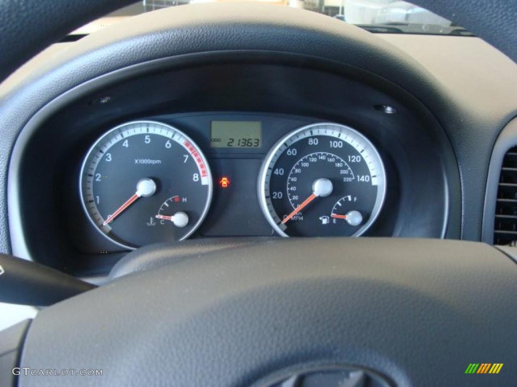 2008 Accent GLS Sedan - Charcoal Gray / Gray photo #9