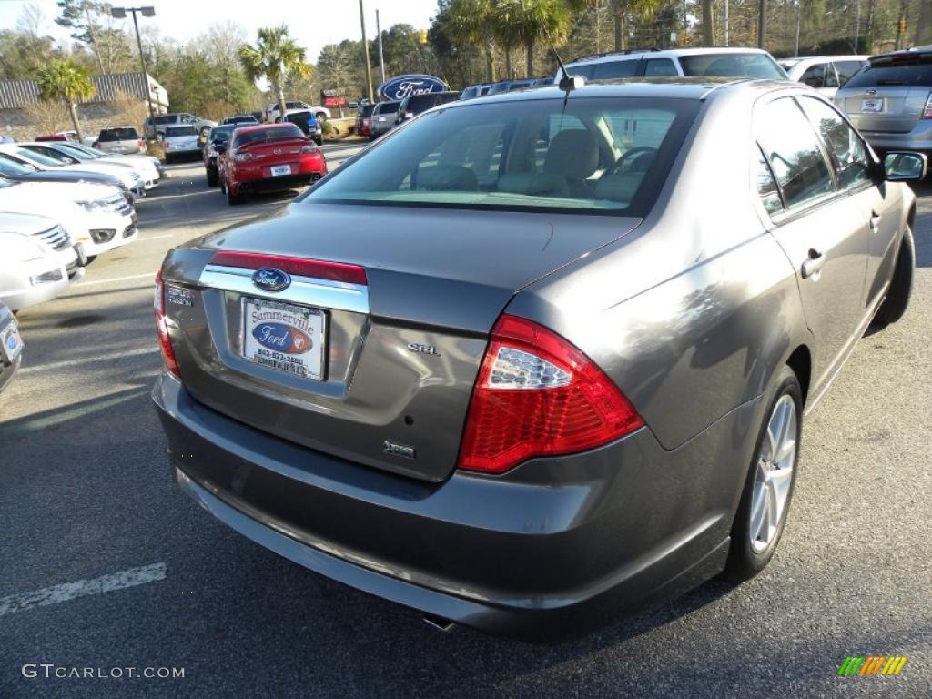 2010 Fusion SEL V6 - Sterling Grey Metallic / Camel photo #12