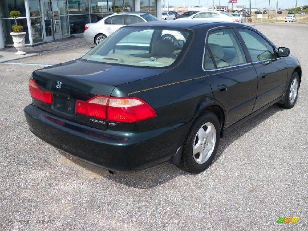 1999 Accord EX V6 Sedan - Dark Emerald Pearl / Ivory photo #3