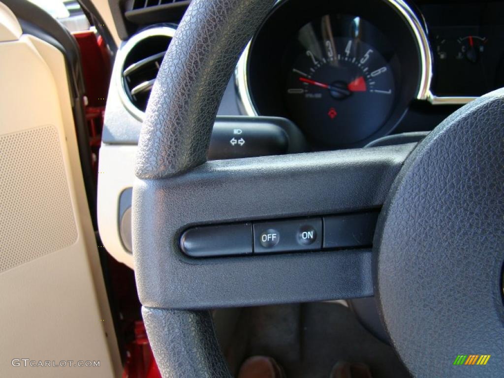 2005 Mustang V6 Deluxe Coupe - Redfire Metallic / Medium Parchment photo #20