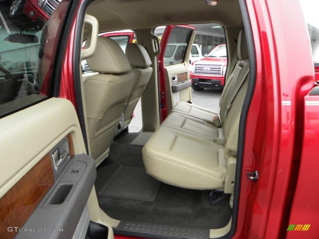 2010 F150 Lariat SuperCrew 4x4 - Red Candy Metallic / Tan photo #9