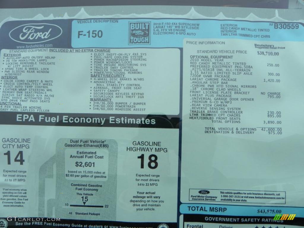 2010 F150 Lariat SuperCrew 4x4 - Red Candy Metallic / Tan photo #13