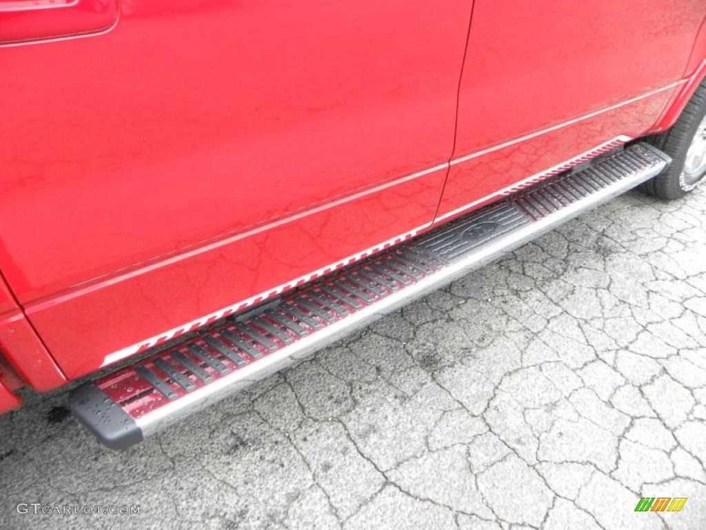 2010 F150 Lariat SuperCrew 4x4 - Red Candy Metallic / Tan photo #14