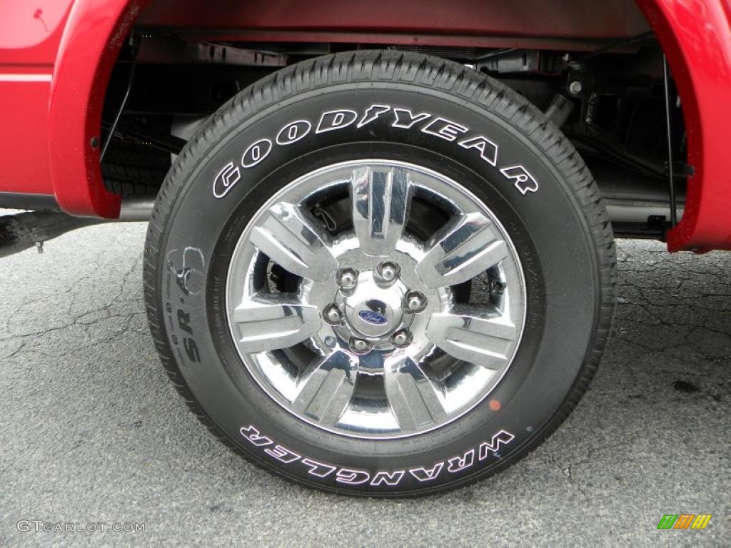 2010 F150 Lariat SuperCrew 4x4 - Red Candy Metallic / Tan photo #15
