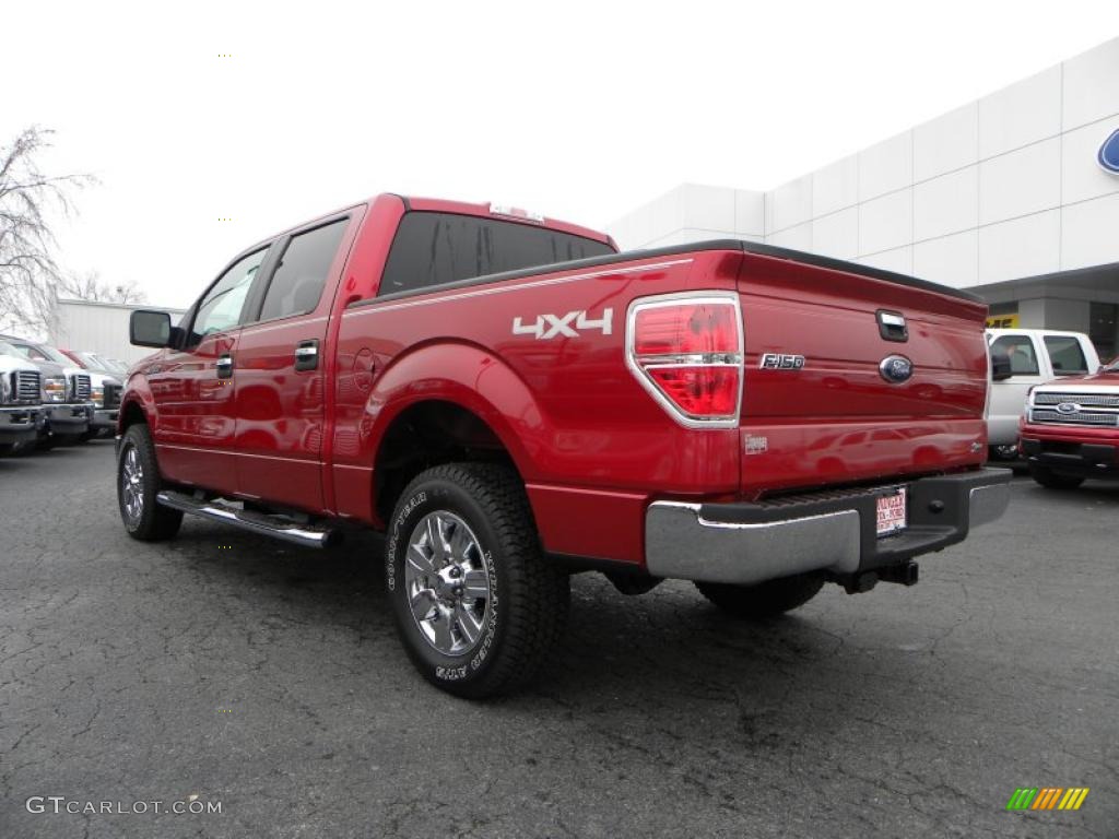 2010 F150 XLT SuperCrew 4x4 - Red Candy Metallic / Tan photo #25