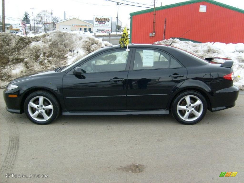 2004 MAZDA6 i Sedan - Onyx Black / Black photo #2