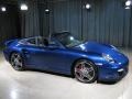 2008 Cobalt Blue Metallic Porsche 911 Turbo Cabriolet  photo #3