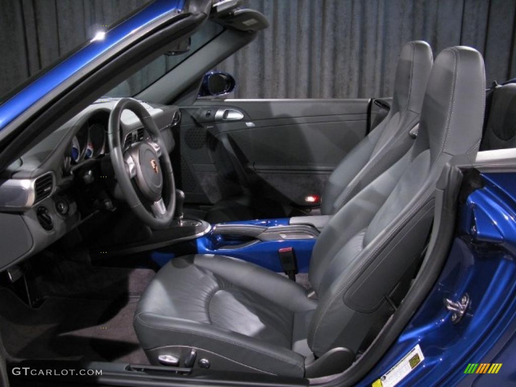 2008 911 Turbo Cabriolet - Cobalt Blue Metallic / Stone Grey photo #6