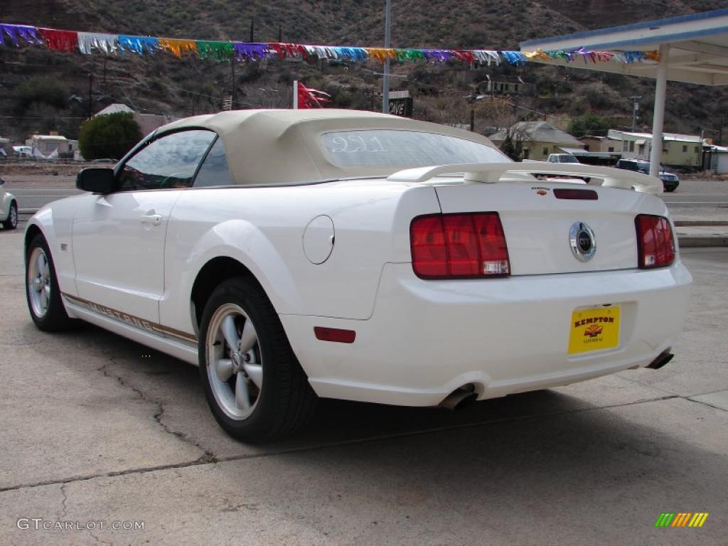 2007 Mustang GT Premium Convertible - Performance White / Medium Parchment photo #2