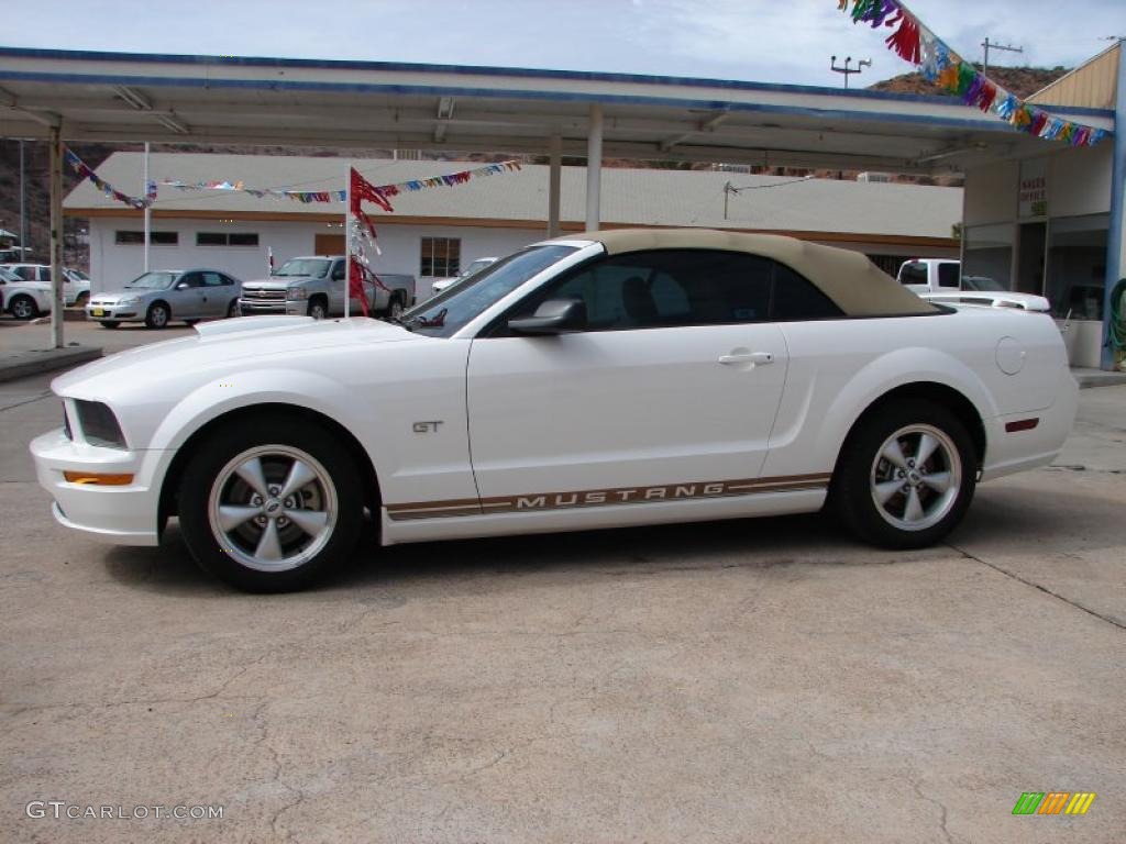 2007 Mustang GT Premium Convertible - Performance White / Medium Parchment photo #9