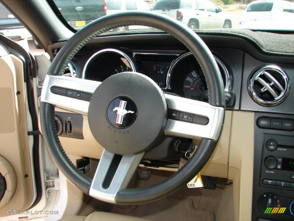2007 Mustang GT Premium Convertible - Performance White / Medium Parchment photo #13