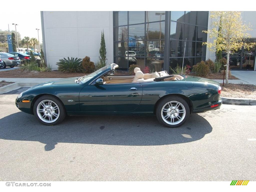2001 XK XK8 Convertible - British Racing Green Metallic / Cashmere photo #4