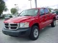 2008 Inferno Red Crystal Pearl Dodge Dakota SXT Crew Cab  photo #8