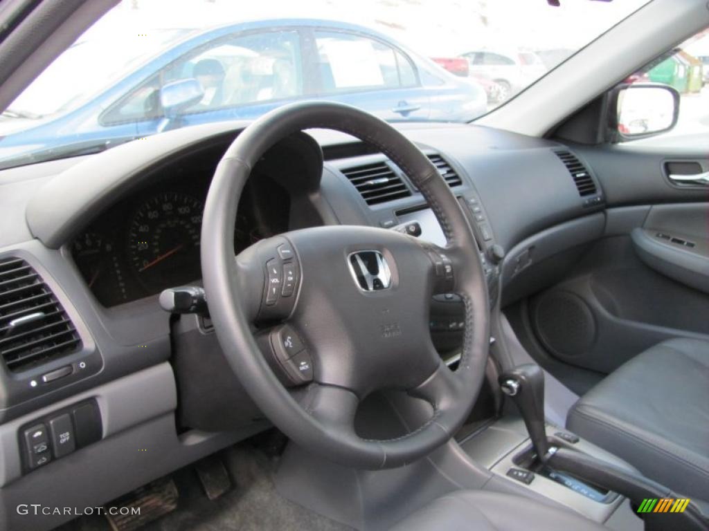 2005 Accord EX-L V6 Sedan - Graphite Pearl / Gray photo #8