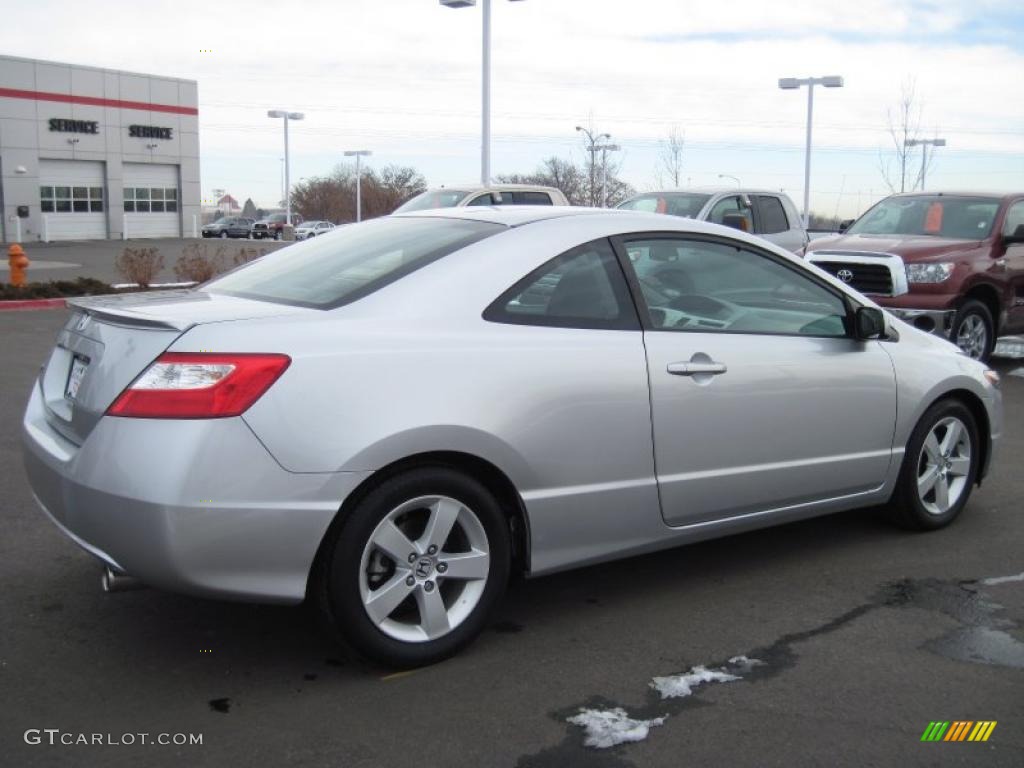 2007 Civic EX Coupe - Alabaster Silver Metallic / Black photo #2