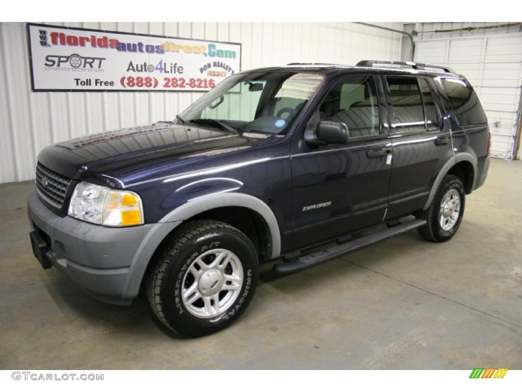 2002 Explorer XLS - True Blue Metallic / Graphite photo #4