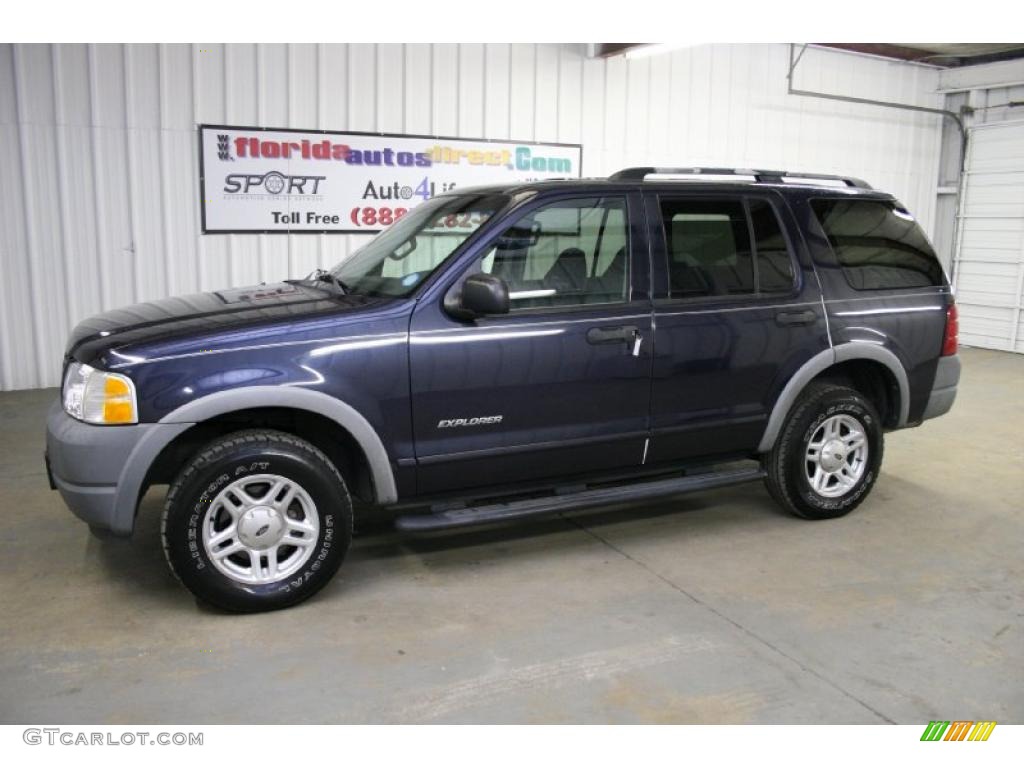 2002 Explorer XLS - True Blue Metallic / Graphite photo #8