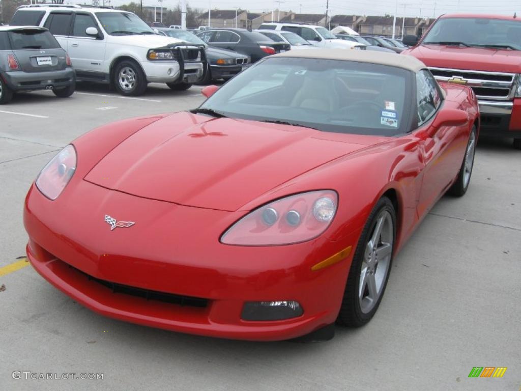 2006 Corvette Convertible - Victory Red / Cashmere Beige photo #1