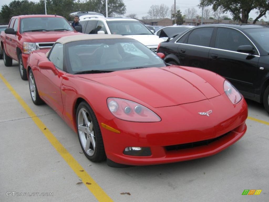 2006 Corvette Convertible - Victory Red / Cashmere Beige photo #4