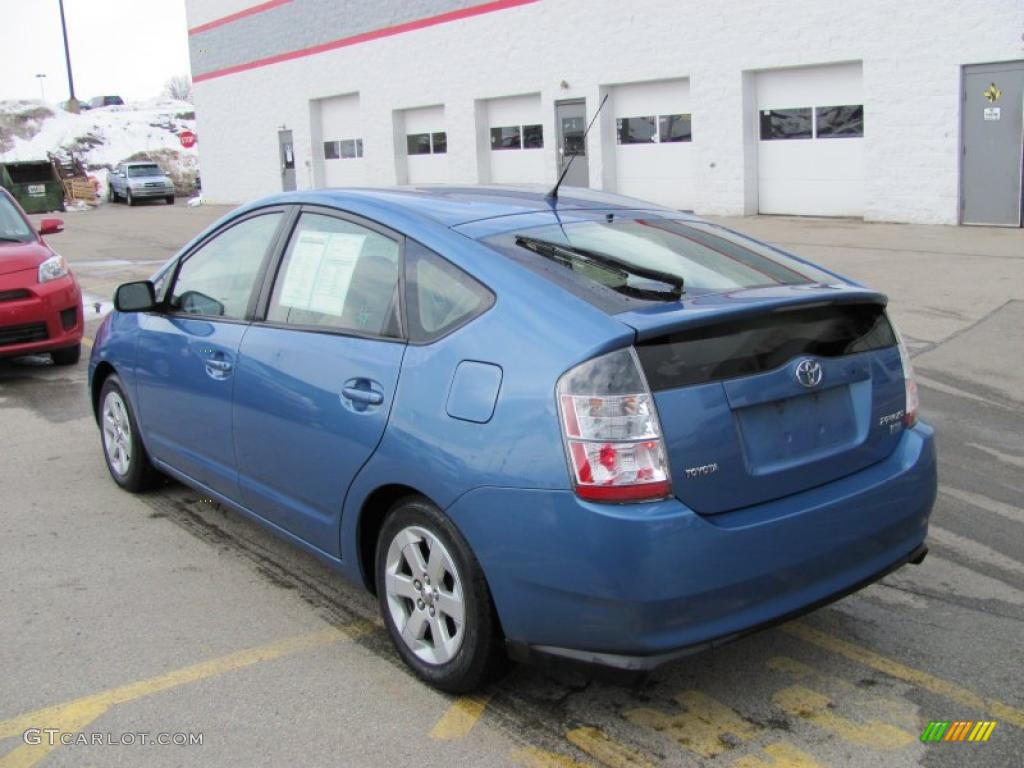 2005 Prius Hybrid - Seaside Blue Pearl / Ivory/Brown photo #4