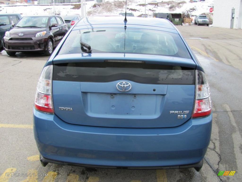 2005 Prius Hybrid - Seaside Blue Pearl / Ivory/Brown photo #5