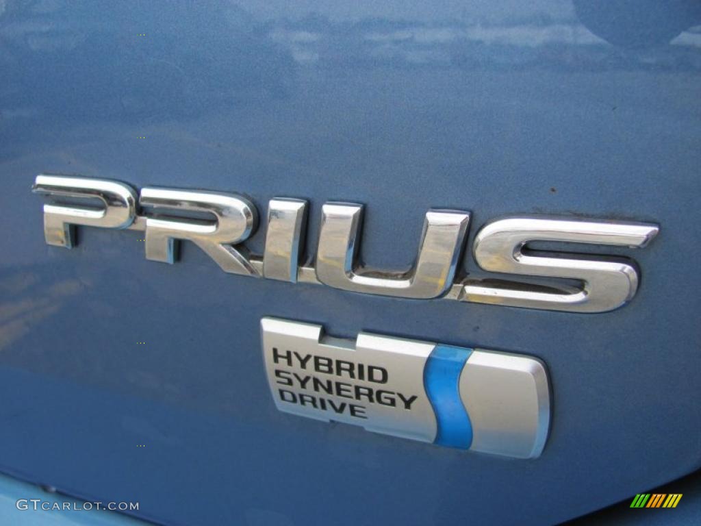 2005 Prius Hybrid - Seaside Blue Pearl / Ivory/Brown photo #6