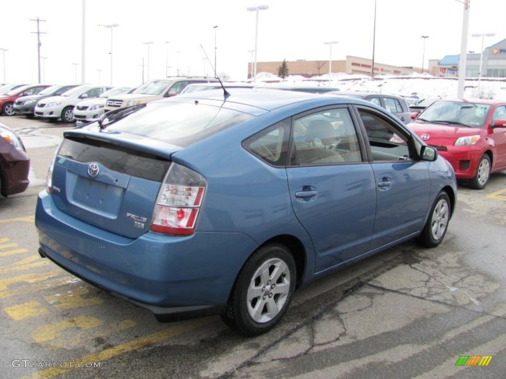 2005 Prius Hybrid - Seaside Blue Pearl / Ivory/Brown photo #7