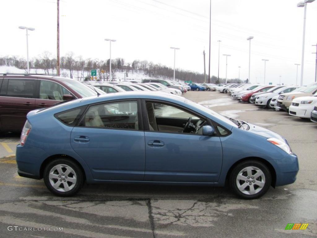 2005 Prius Hybrid - Seaside Blue Pearl / Ivory/Brown photo #8