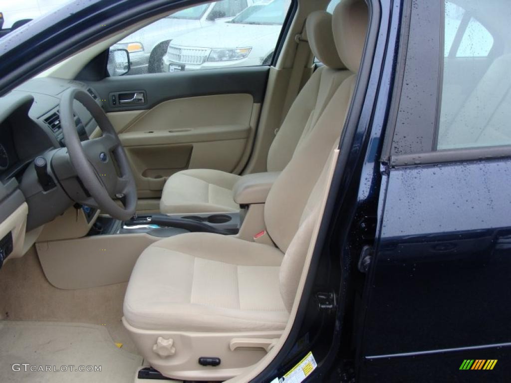 2009 Fusion SE - Dark Blue Ink Metallic / Camel photo #12