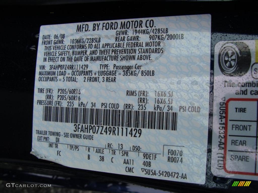 2009 Fusion SE - Dark Blue Ink Metallic / Camel photo #26